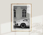 Iconic Black And White Vintage Car Canvas For Garage And Living Room Decor - Perfect For Car Enthusiasts