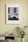 Iconic Black And White Vintage Car Canvas For Garage And Living Room Decor - Perfect For Car Enthusiasts