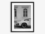 Iconic Black And White Vintage Car Canvas For Garage And Living Room Decor - Perfect For Car Enthusiasts