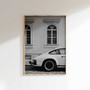 Iconic Black And White Vintage Car Canvas For Garage And Living Room Decor - Perfect For Car Enthusiasts