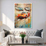 Retro Automotive Canvas For Speed Lovers - Vintage Race Car Wall Art Gift For Car Enthusiasts