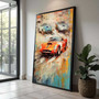 Retro Automotive Canvas For Speed Lovers - Vintage Race Car Wall Art Gift For Car Enthusiasts