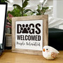 Welcome Animal Farm Wooden Sign For Farmhouse & Pet Decor - Dogs Welcomed People Tolerated Gift