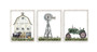 Rustic Farm Nursery Canvas Set Windmill Wall Decor For Kids' Room