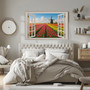 Dutch Tulip Field And Windmill Canvas For Floral Home Decor