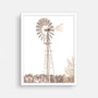 Rustic Windmill Wall Decor Canvas - Farmhouse Style For Country Living Rooms