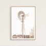 Rustic Windmill Wall Decor Canvas - Farmhouse Style For Country Living Rooms