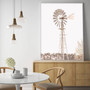 Rustic Windmill Wall Decor Canvas - Farmhouse Style For Country Living Rooms
