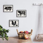 Farmhouse Animal Wall Art: Pig, Cow, Chicken Rustic Kitchen DéCor
