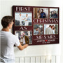 First Christmas as Mr Mrs Custom Gift for Newly Married Canvas Print