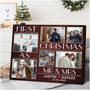 First Christmas as Mr Mrs Custom Gift for Newly Married Canvas Print
