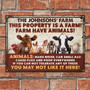 Funny Farm Animal Vintage Metal Sign – Custom Warning for Barn, Fence, or Garden