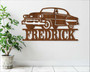 Classic Car Design Wood Sign For Car Lovers - Indoor Decor - Personalized Name