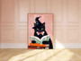 Charming Black Cat Halloween Canvas Set For Witchy Decor