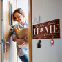 Custom Wood Key Holder For Wall - Personalized Family Gift - Housewarming Gift for Couples