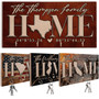 Custom Wood Key Holder For Wall - Personalized Family Gift - Housewarming Gift for Couples