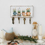 Rustic Garden-Themed Decorative Wall Key Holder With Flower Pots For Entryway