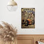 Funny Skeleton Racing Metal Sign - Retro Decor For Home, Bars, And Cafés - Novelty Wall Art