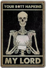 Retro Skeleton Design For Bathroom And Kitchen - Humorous Metal Tin Sign For Home Or Bar DéCor