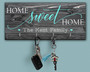 Personalized Home Sweet Home Key Holder And Organizer - Heartfelt Wall Decor For Entryway