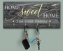 Personalized Home Sweet Home Key Holder And Organizer - Heartfelt Wall Decor For Entryway
