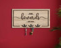 Personalized Front Door Key Holder - Rustic Wooden Entryway Organizer For Home Decor