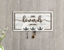 Personalized Front Door Key Holder - Rustic Wooden Entryway Organizer For Home Decor