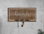 Personalized Front Door Key Holder - Rustic Wooden Entryway Organizer For Home Decor