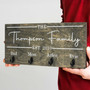 Personalized Rustic Key Holder For Families - Custom Last Name Design, Wall DéCor