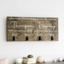 Personalized Rustic Key Holder For Families - Custom Last Name Design, Wall DéCor