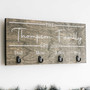 Personalized Rustic Key Holder For Families - Custom Last Name Design, Wall DéCor