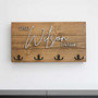Personalized Wooden Family Name Key Hanger For Home - Customizable Key Holder