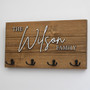 Personalized Wooden Family Name Key Hanger For Home - Customizable Key Holder