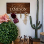 Custom Wooden Key Rack Housewarming Gift For Couples - Personalized With Last Name
