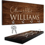 Custom Wooden Key Rack Housewarming Gift For Couples - Personalized With Last Name