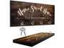 Custom Wooden Key Rack Housewarming Gift For Couples - Personalized With Last Name