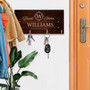 Custom Wooden Key Ring Holder - First Home Gift For Couples, Housewarming Decor Present
