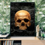 Gothic Skeleton Skull Canvas For Eclectic Boho Decor - Skeleton Wall Art