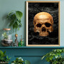 Gothic Skeleton Skull Canvas For Eclectic Boho Decor - Skeleton Wall Art