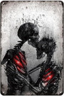 Gothic Skeleton Wall Art Metal Sign - Gothic Aesthetic For Bedroom And Living Room Decor