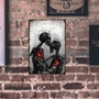 Gothic Skeleton Wall Art Metal Sign - Gothic Aesthetic For Bedroom And Living Room Decor