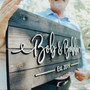 Vintage Key Holder For Wall - Personalized Wedding And Housewarming Gift, Wood Design For Entryway