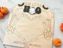 Personalized Baby's First Halloween Wood Sign For Nursery Room | Custom Footprint Art Decor
