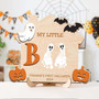 Personalized Baby's First Halloween Wood Sign - Custom Keepsake For My Little Boo - DIY Footprint Theme