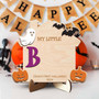 Personalized Baby's First Halloween Wood Sign - Custom Keepsake For My Little Boo - DIY Footprint Theme