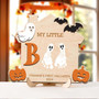 Personalized Baby's First Halloween Wood Sign - Custom Keepsake For My Little Boo - DIY Footprint Theme