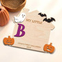 Personalized Baby's First Halloween Wood Sign - Custom Keepsake For My Little Boo - DIY Footprint Theme