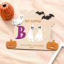Personalized Baby's First Halloween Wood Sign - Custom Keepsake For My Little Boo - DIY Footprint Theme