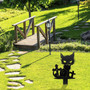Spooky Black Cat Metal Garden Stake - Personalized Halloween Yard Art Sign For Outdoor Decoration