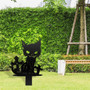 Spooky Black Cat Metal Garden Stake - Personalized Halloween Yard Art Sign For Outdoor Decoration